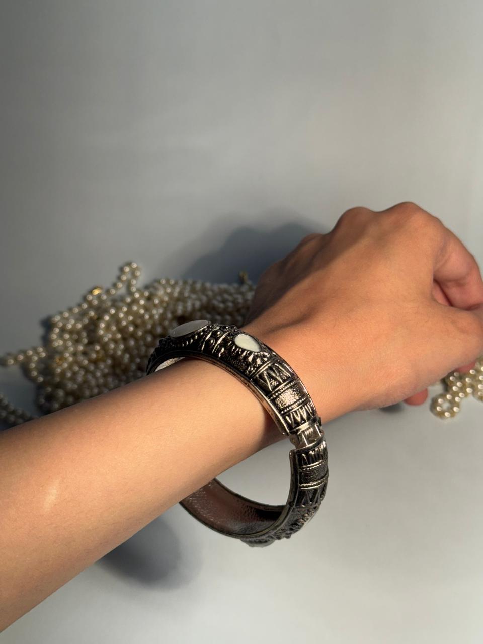 Silver Cuff (bracelet) - White