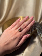 Droplet Ring Gold - Red