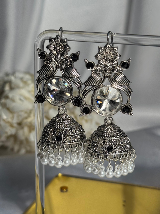 Kashimiri Earrings - Silver