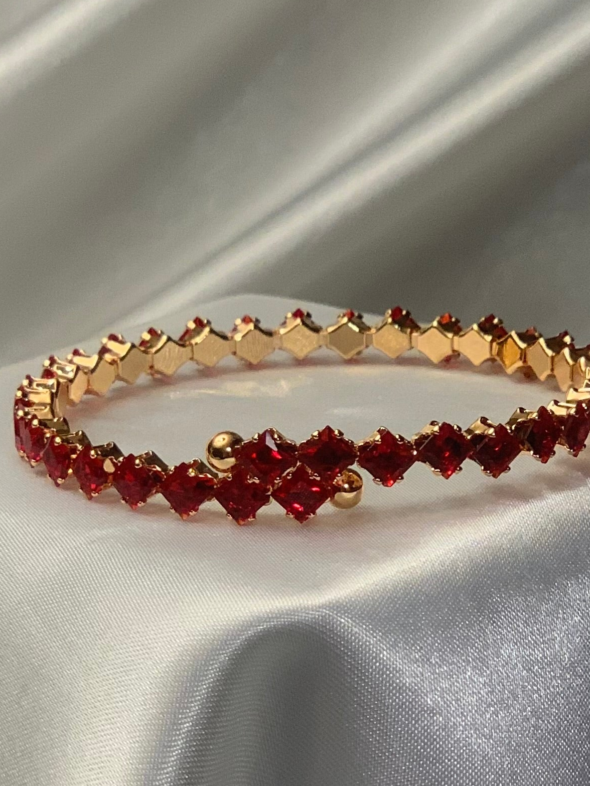 Sparkling Bracelet Red and Gold