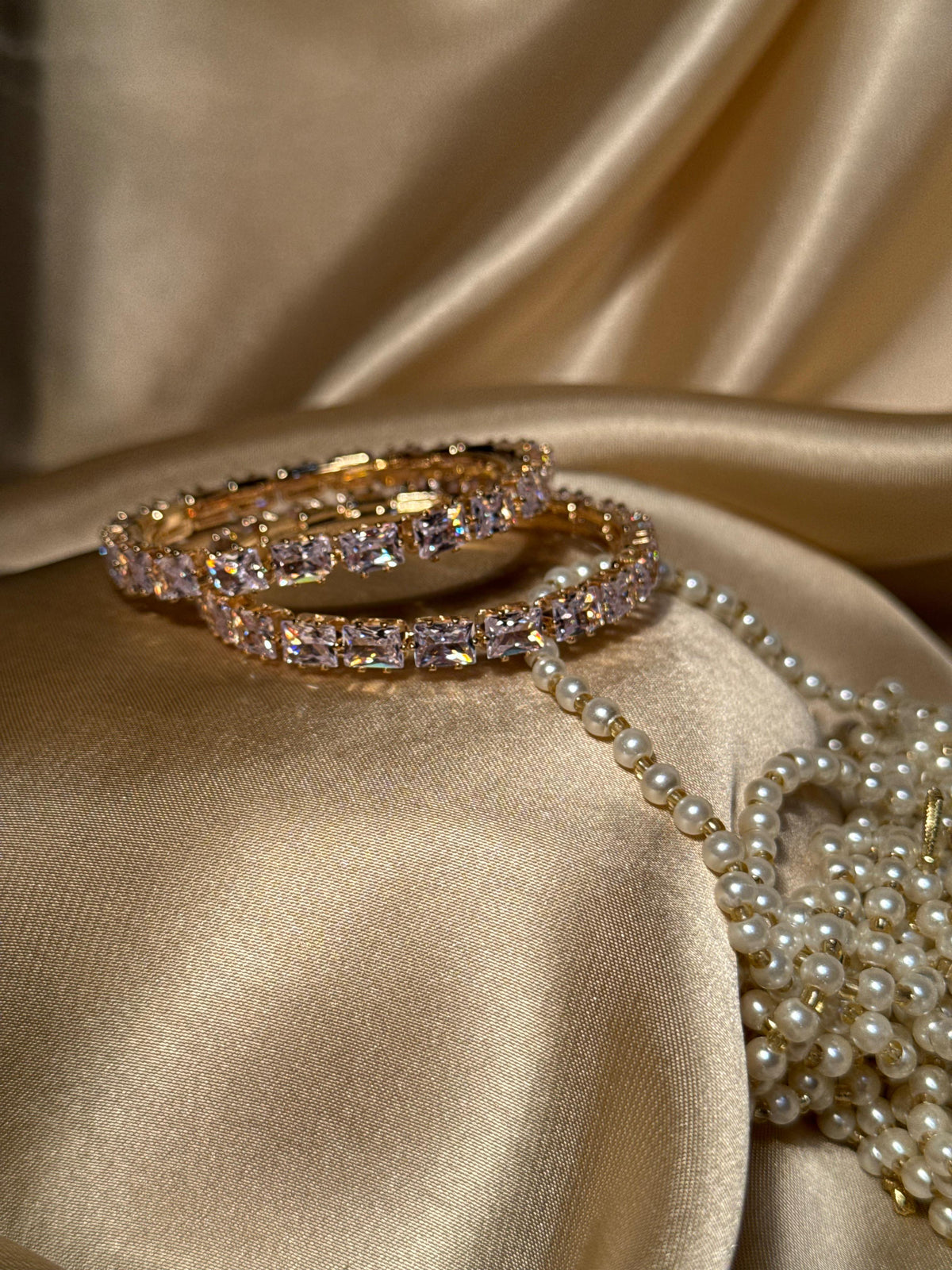 Prism bangles Gold - White  (kids collection)