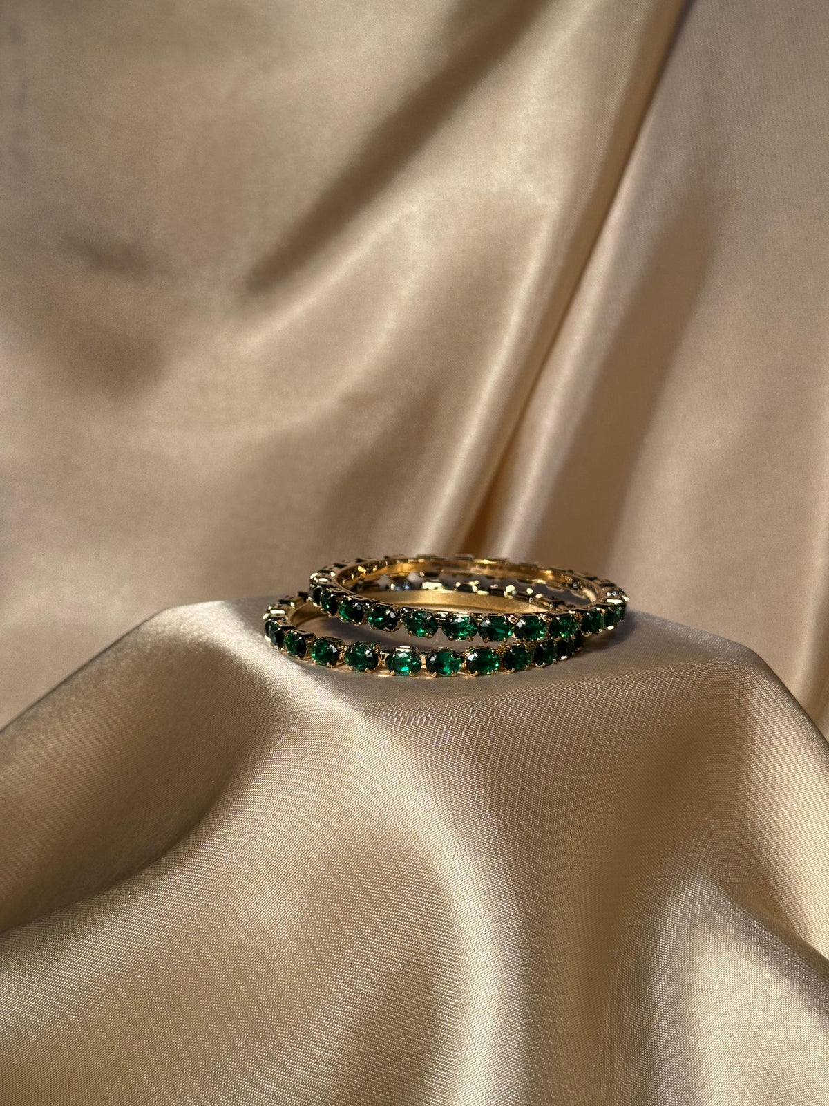 Glimmer bangles Gold - Green (kids collection)