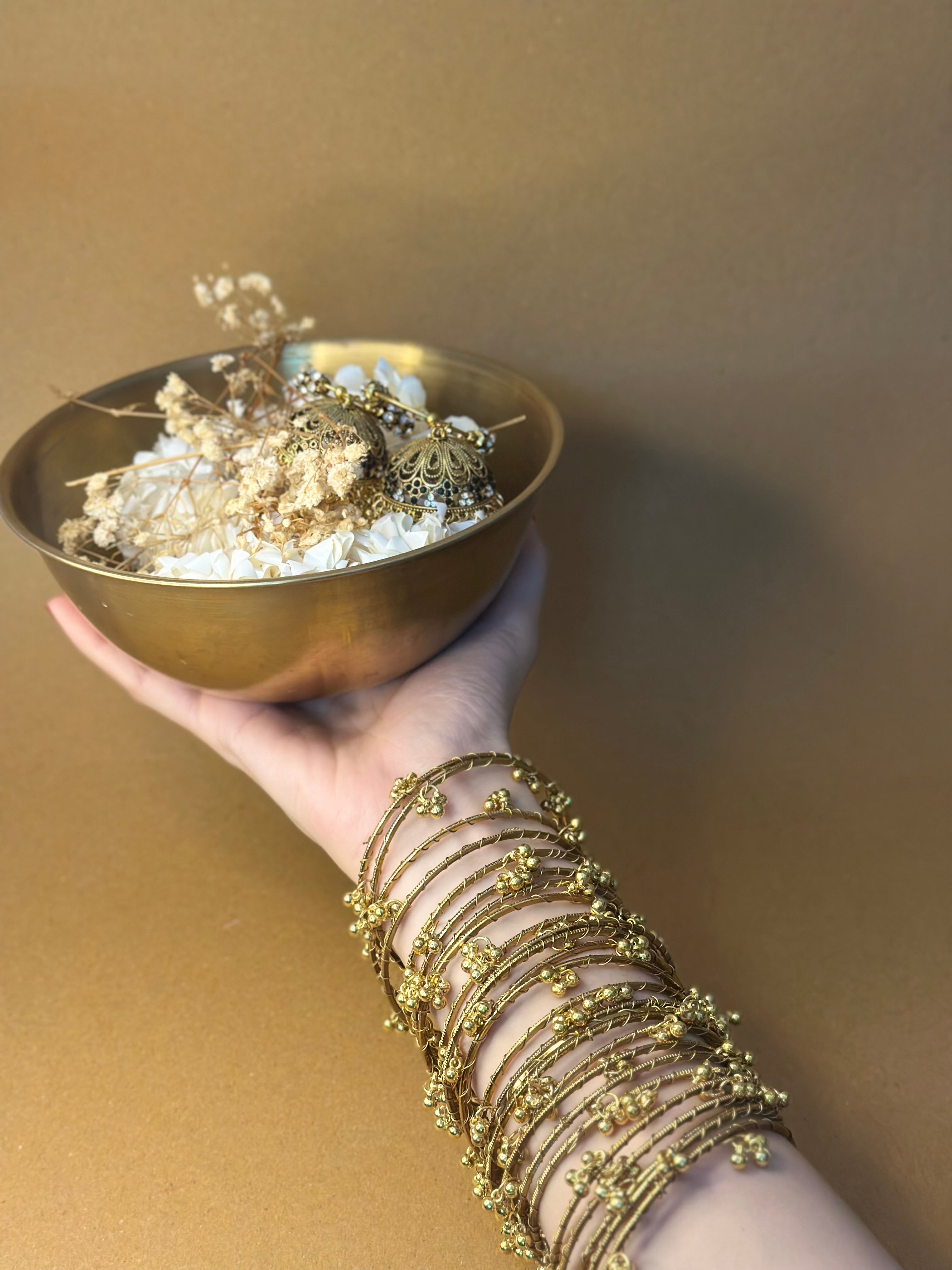 Ghungroo Gold bangles bundle