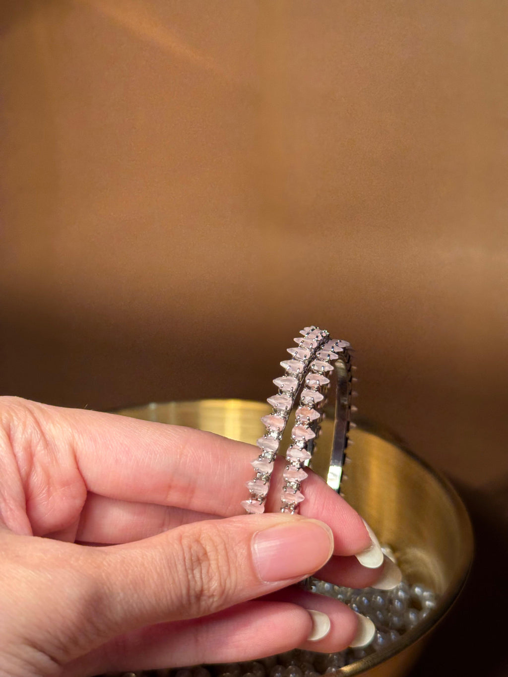 Luna bangles Silver - Pink  (kids collection)