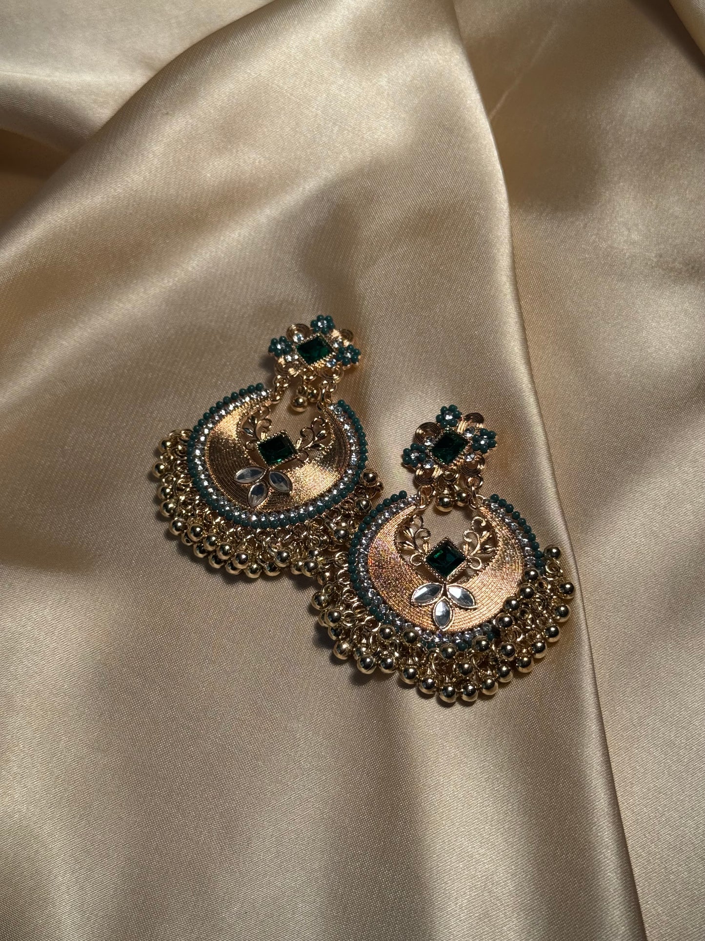 Mahjabeen earrings-green