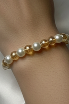 Pearl bracelet - White and gold