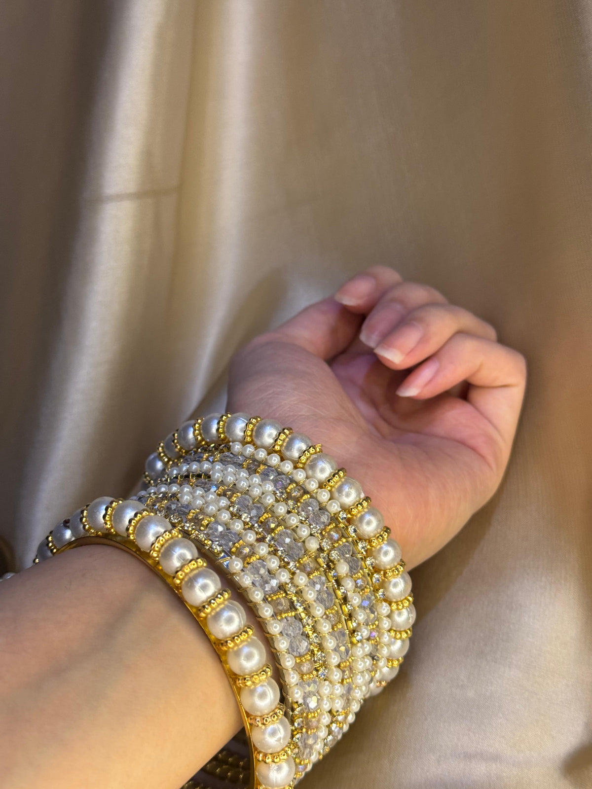 Moti Rani bangles - Grey