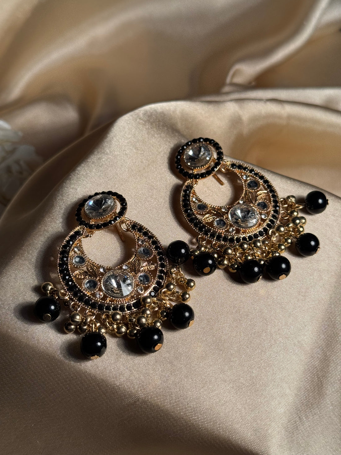 Jet black Earrings for Women