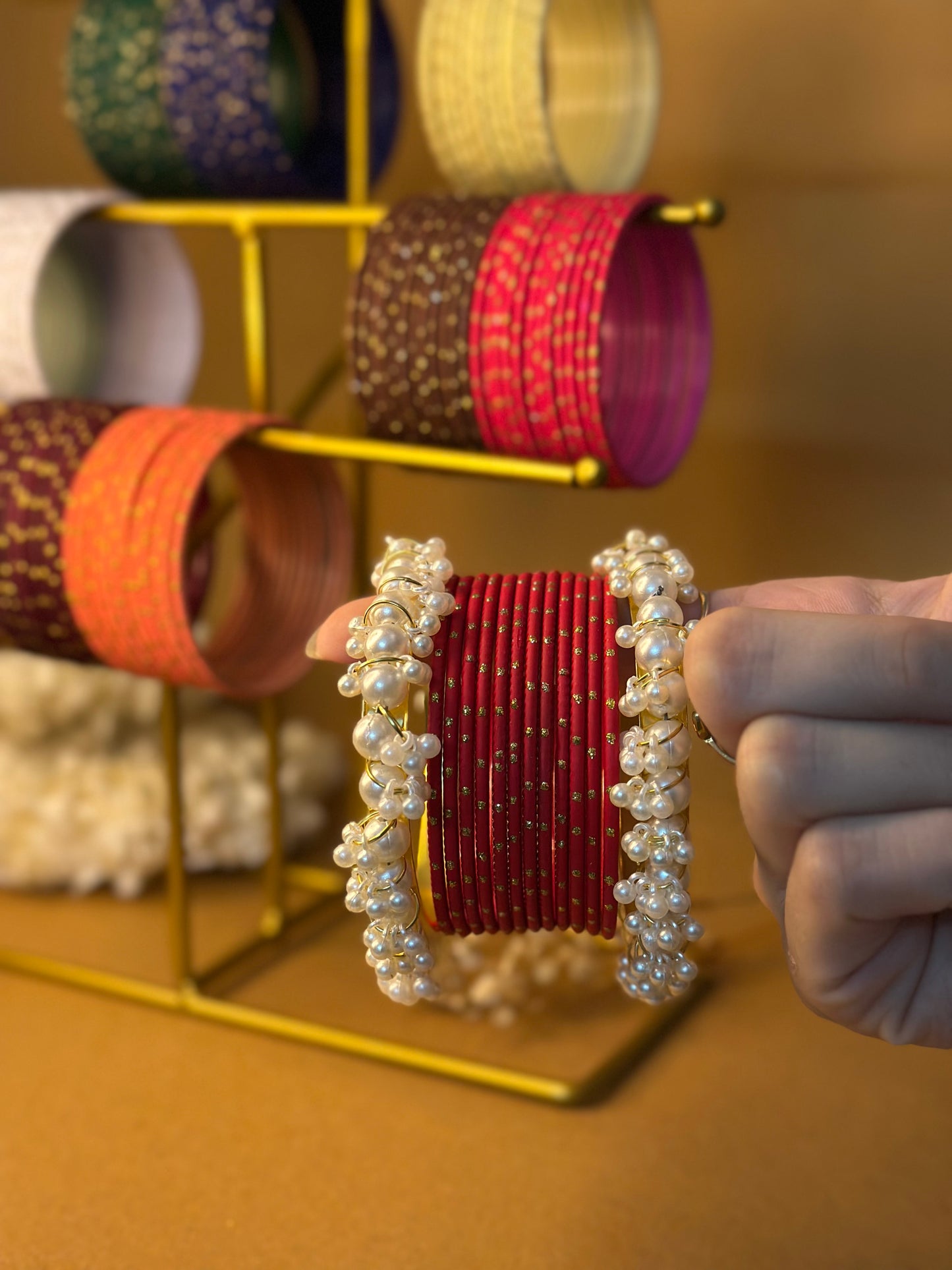 Basant Bangle bundle with gajra karray