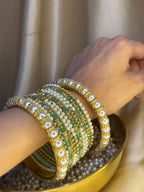 Moti Rani bangles - Green (sage)