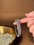Luna bangles Silver - White  (kids collection)
