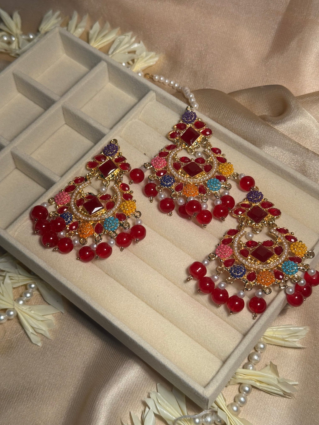 Aimen Bindiya Set - maroon