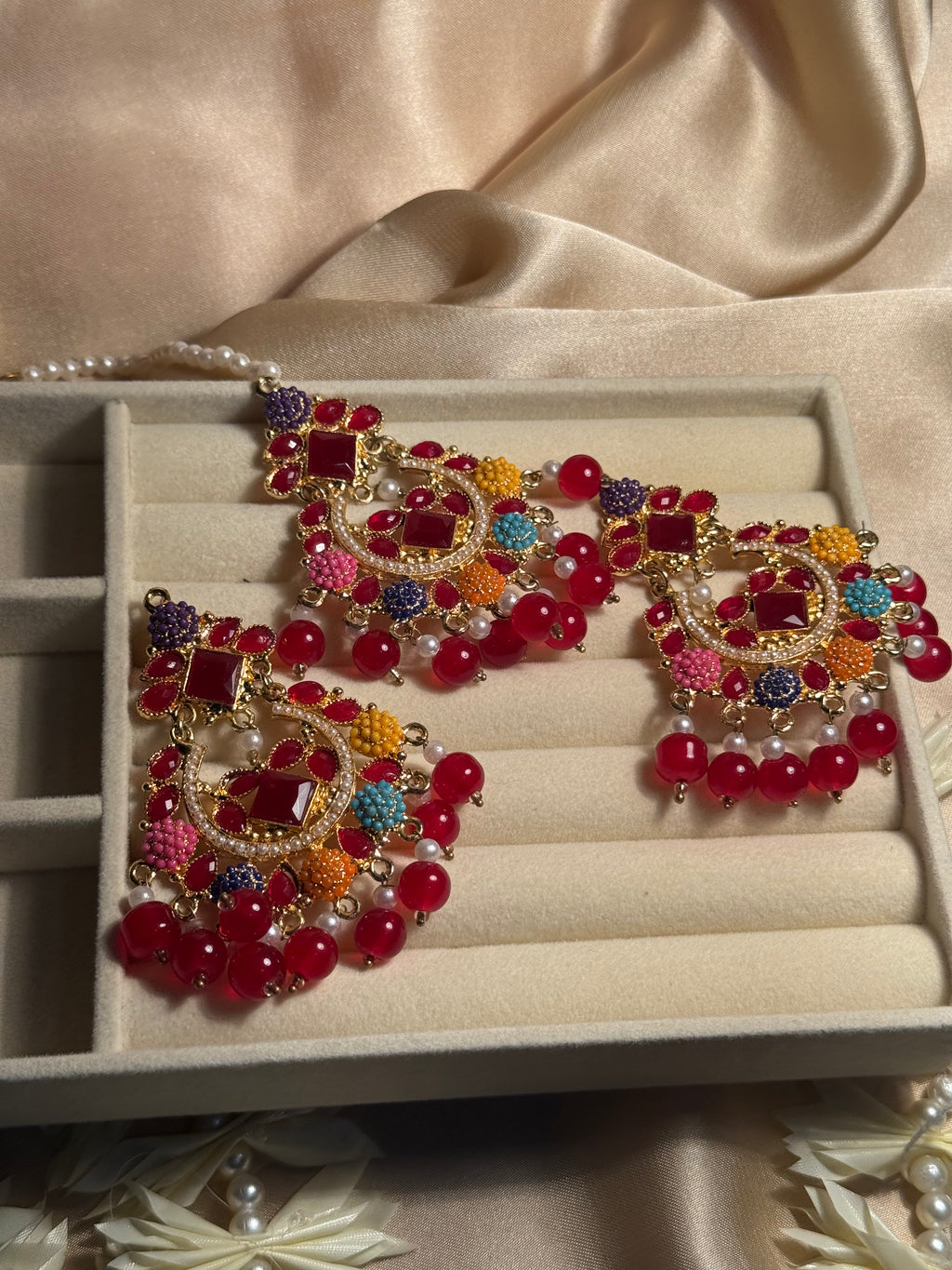 Aimen Bindiya Set - maroon