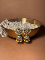 Zaria gold earrings - Beige