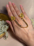 Mughal Sona Double Ring - Grey