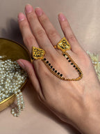 Mughal Sona Double Ring - Grey