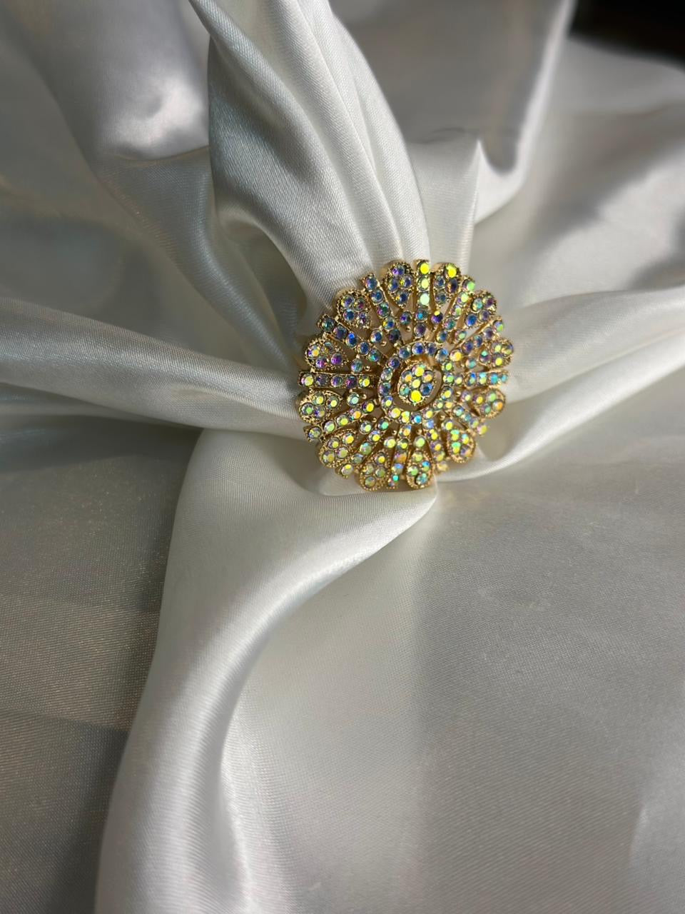 Gold floral ring