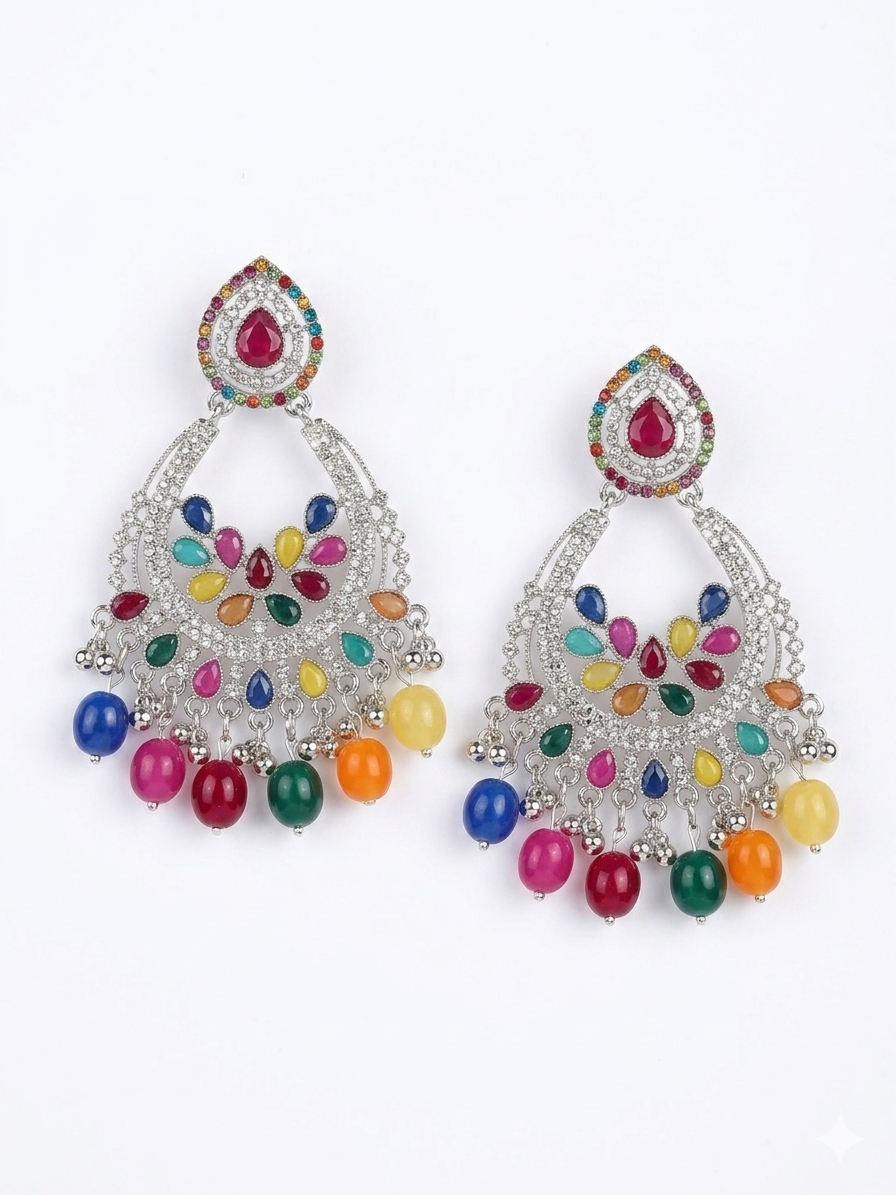 Nilofer khass collection-silver and multi