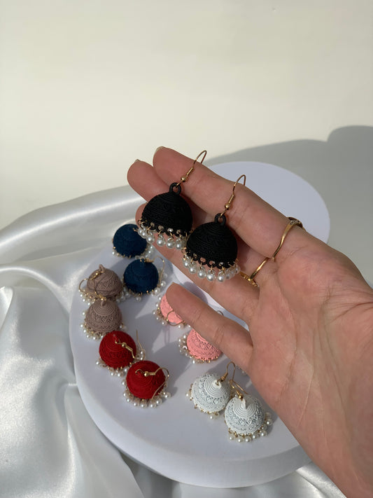 Nehal - mini jhumki Black.