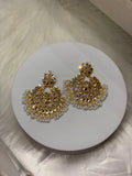 Kundan moti - gold and white.