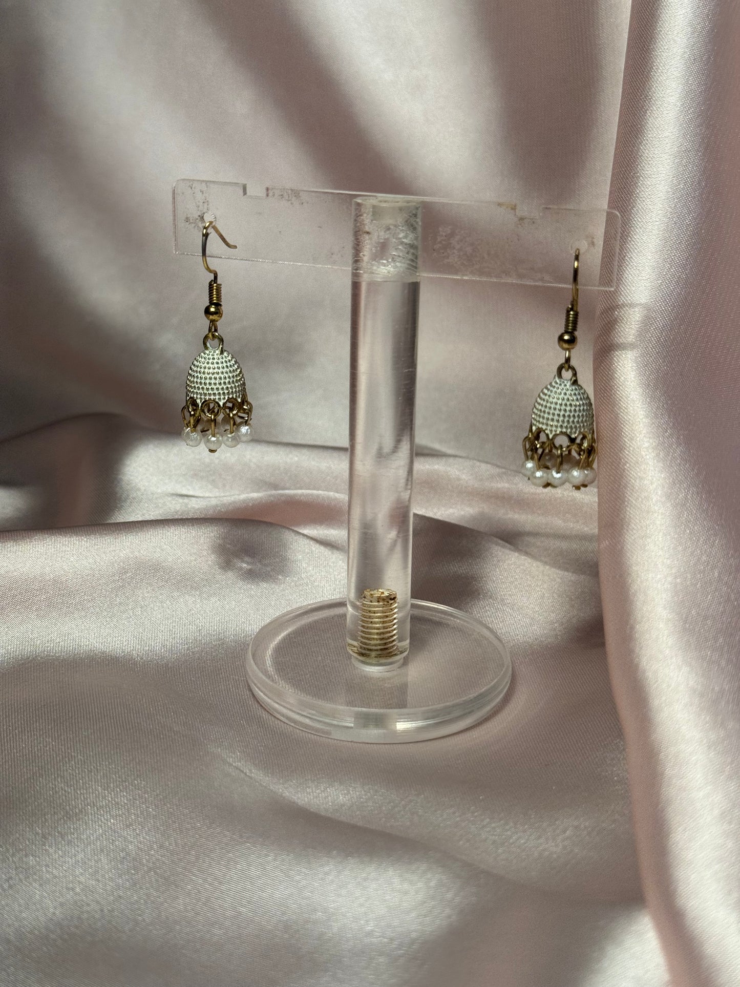 White Jali jhumki - rozana