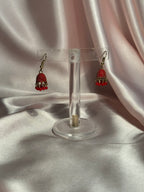 Red Jali jhumki - rozana