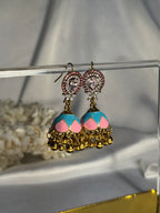 droplet bedazzled Rang-e-desi pink and blue