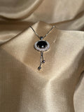 Round Pendant Necklace (Black)