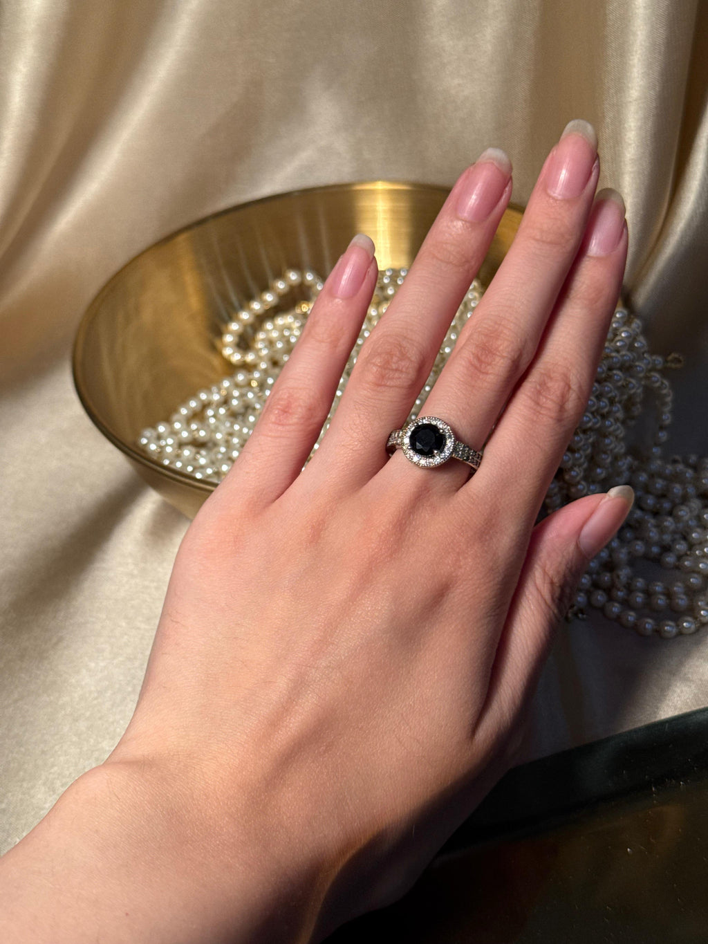 Circle Ring Silver - Black