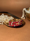Noor bangles Gold - Red (kids collection)