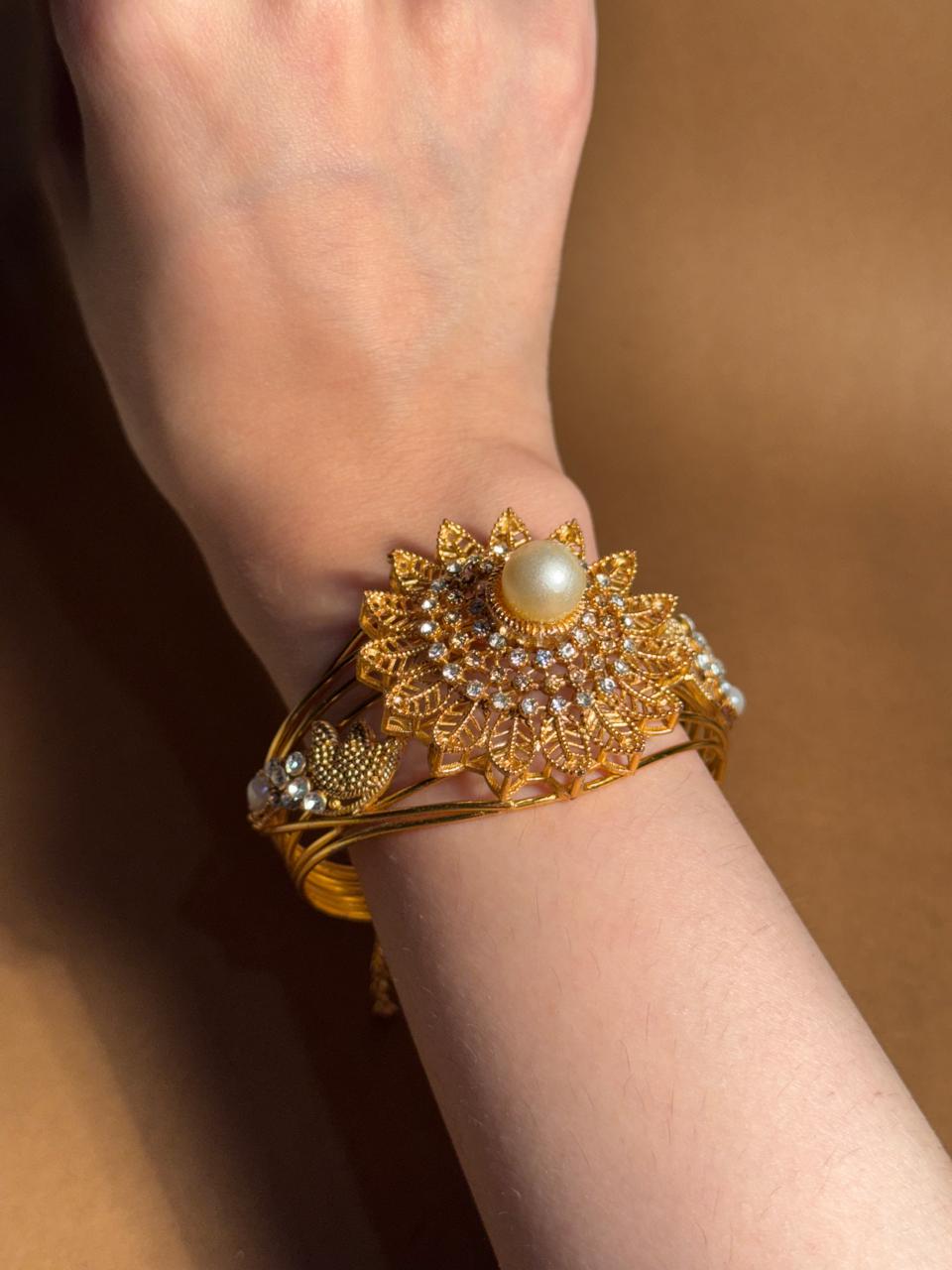 Sunflower Moti karra - Gold
