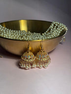 Meena karri antique Earrings - White Holographic