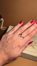 Moon silver ring