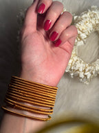 thread bangles gold