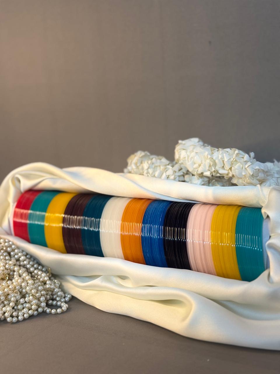 Color Pop Bangles Set - 12 Colors