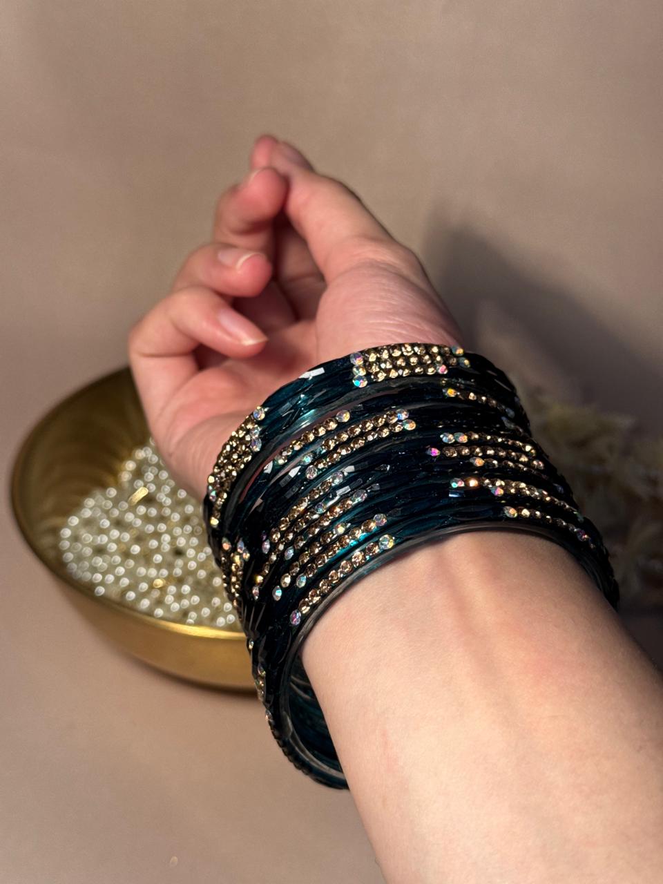 Nageena Bangles - Blue