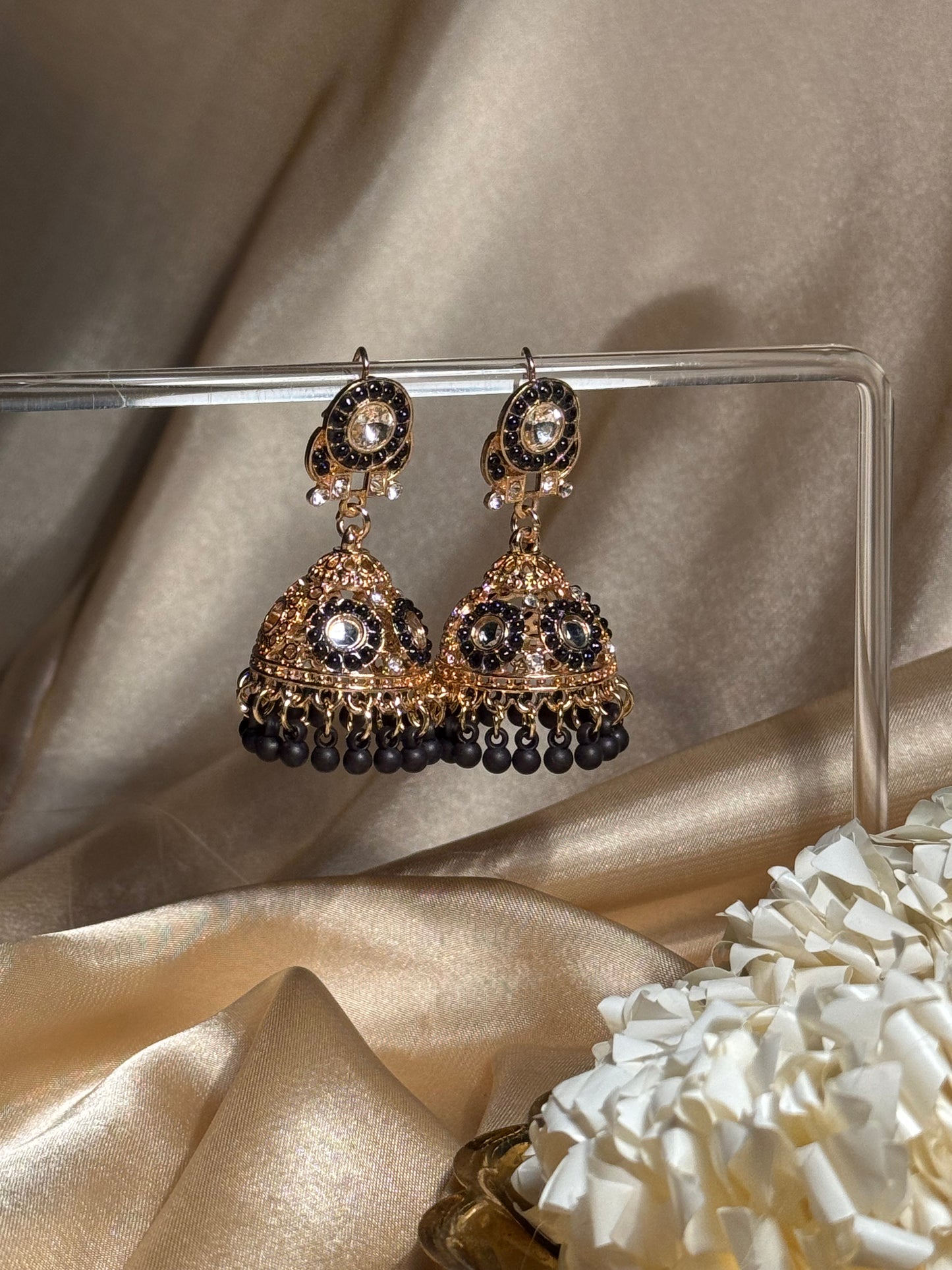 Bahar jhumkay khass collection-gold and black