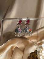 Phool chirya oxidized khass collection-silver and multi