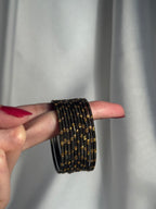Glitter bangles black - (kids collection)