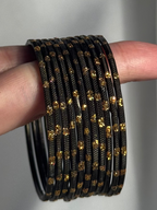 Glitter bangles black - (kids collection)