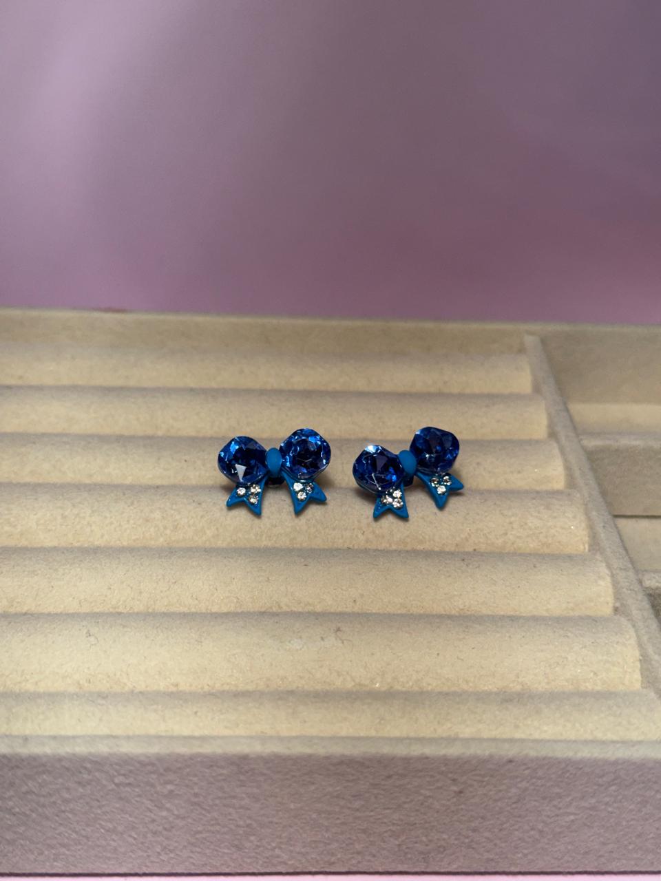 Bow Ties Studs - Blue