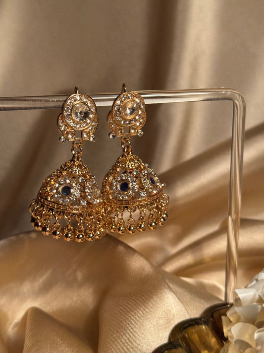 Ghazal khass collection-gold with silver beads