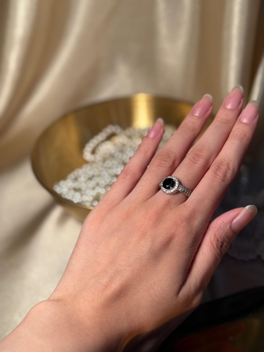 Circle Ring Silver - Black