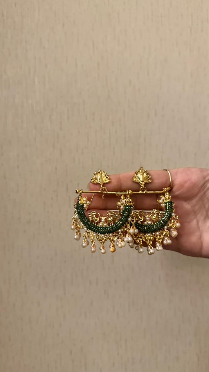 Peacock Earrings - Green