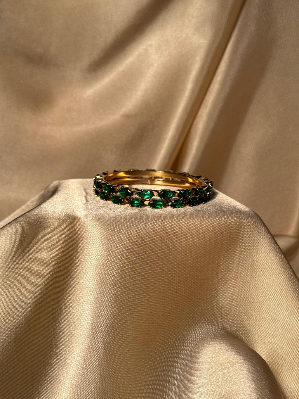 Beaded bangles Gold - Green (kids collection)