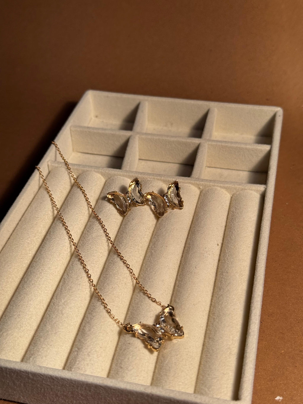 Butterfly Necklace - White