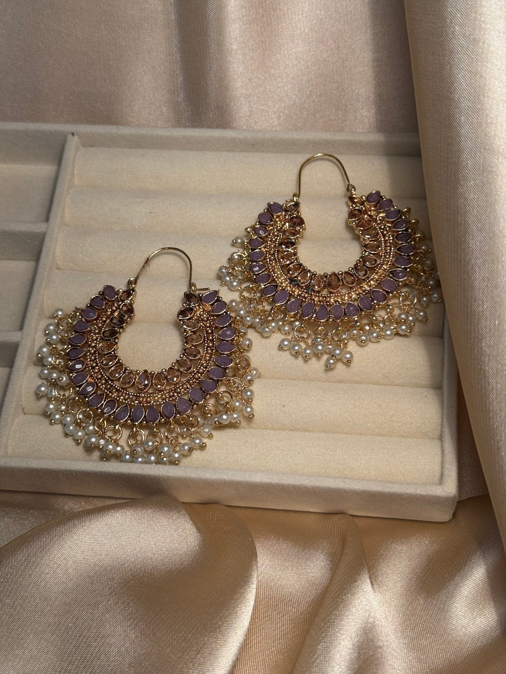 Mahrani earrings- grey