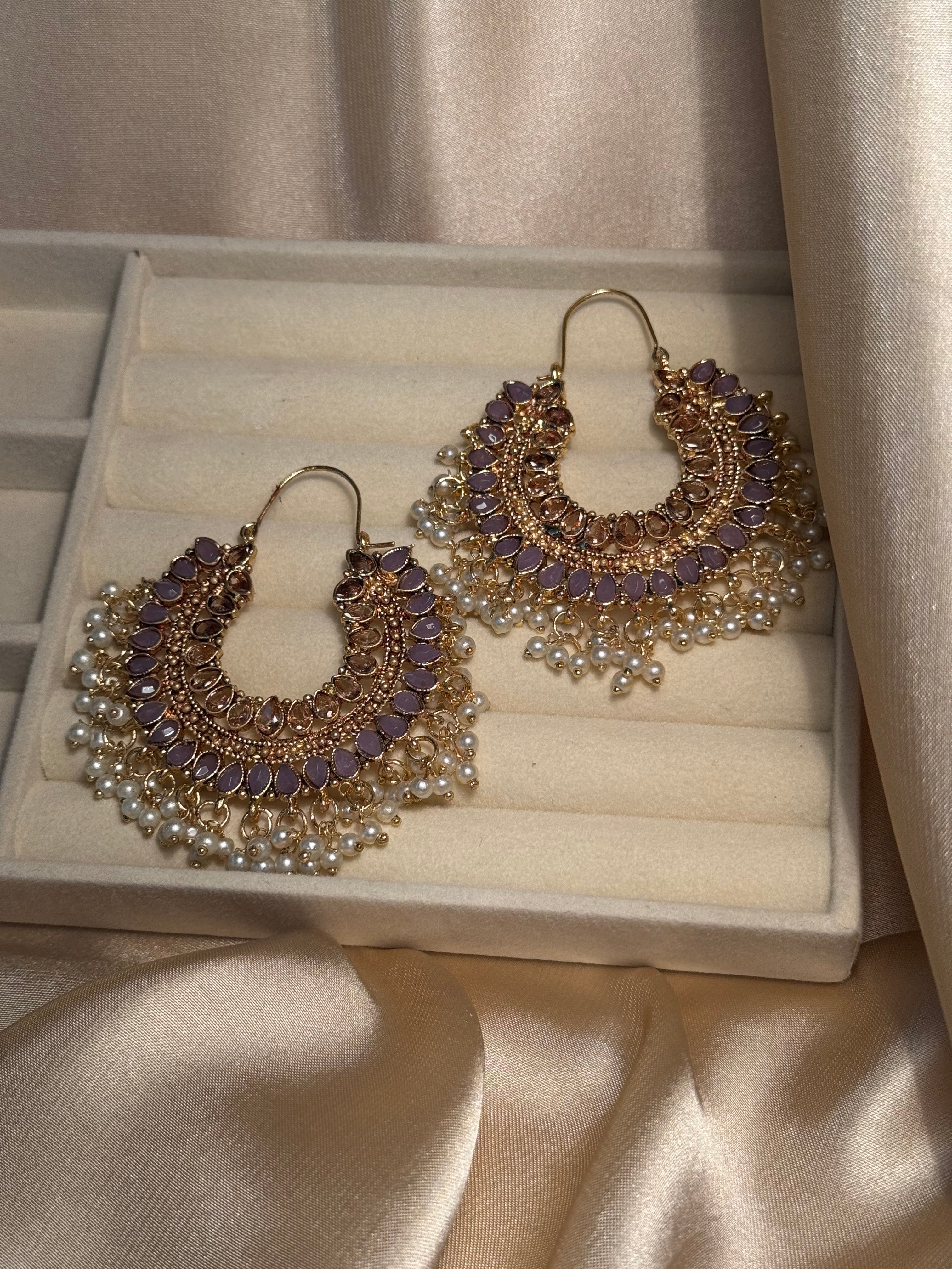 Mahrani earrings- grey