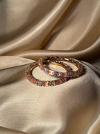 Prism bangles Gold - Pink & White  (kids collection)