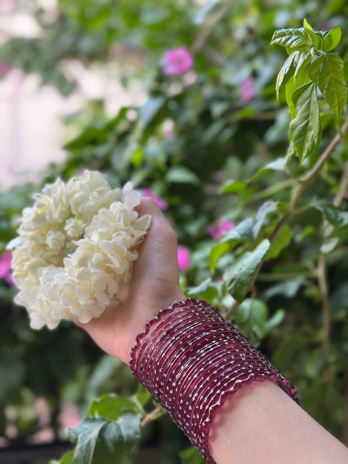 Raindrop bangle (6) maroon
